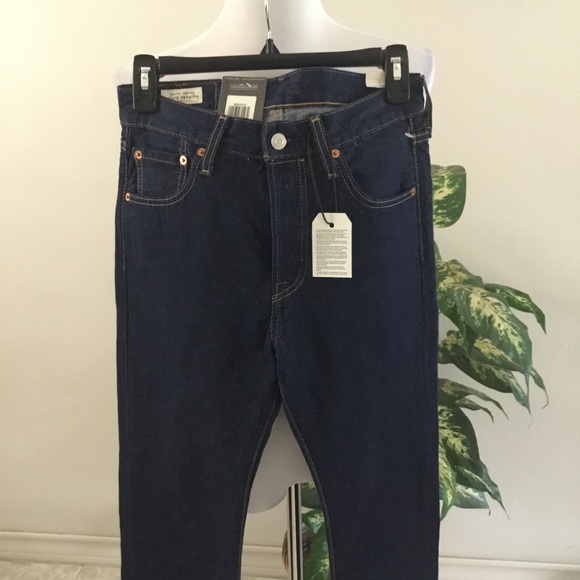 🌹3X🌹-HP-LEVI QUALITY ORIGINAL BUTTON FLY BLUE JEANS/CLASSIC STRAIGHT LEG/W27-28L - Picture 9 of 12